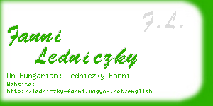 fanni ledniczky business card
